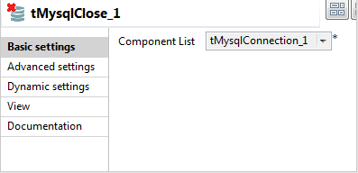 Vue Basic settings (Paramètres simples).