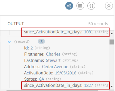 Aperçu du processeur Dates après calcul du nombre de jours.