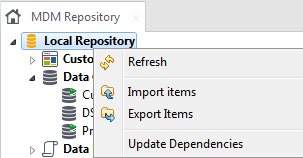 Option "Update Dependencies (Mettre à jour les dépendances)".