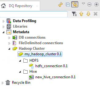 Nouvelle connexion à HDFS dans le nœud Metadata (Métadonnées).