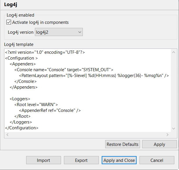 Vue Log4j.