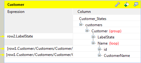 Exemple de l'arborescence XML avec le group element.