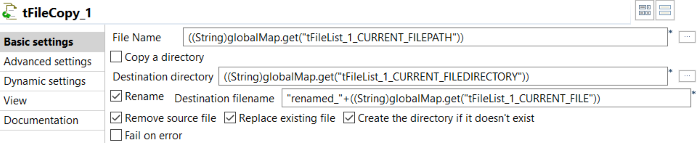 [Basic settings] (基本設定)の操作。